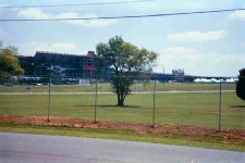The empty reserved section of the campgrounds early in the week. 